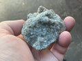 200g Teal Sugar Cubic Fluorite on Druzy Chalcedony Specimen 4C from Fujian, China