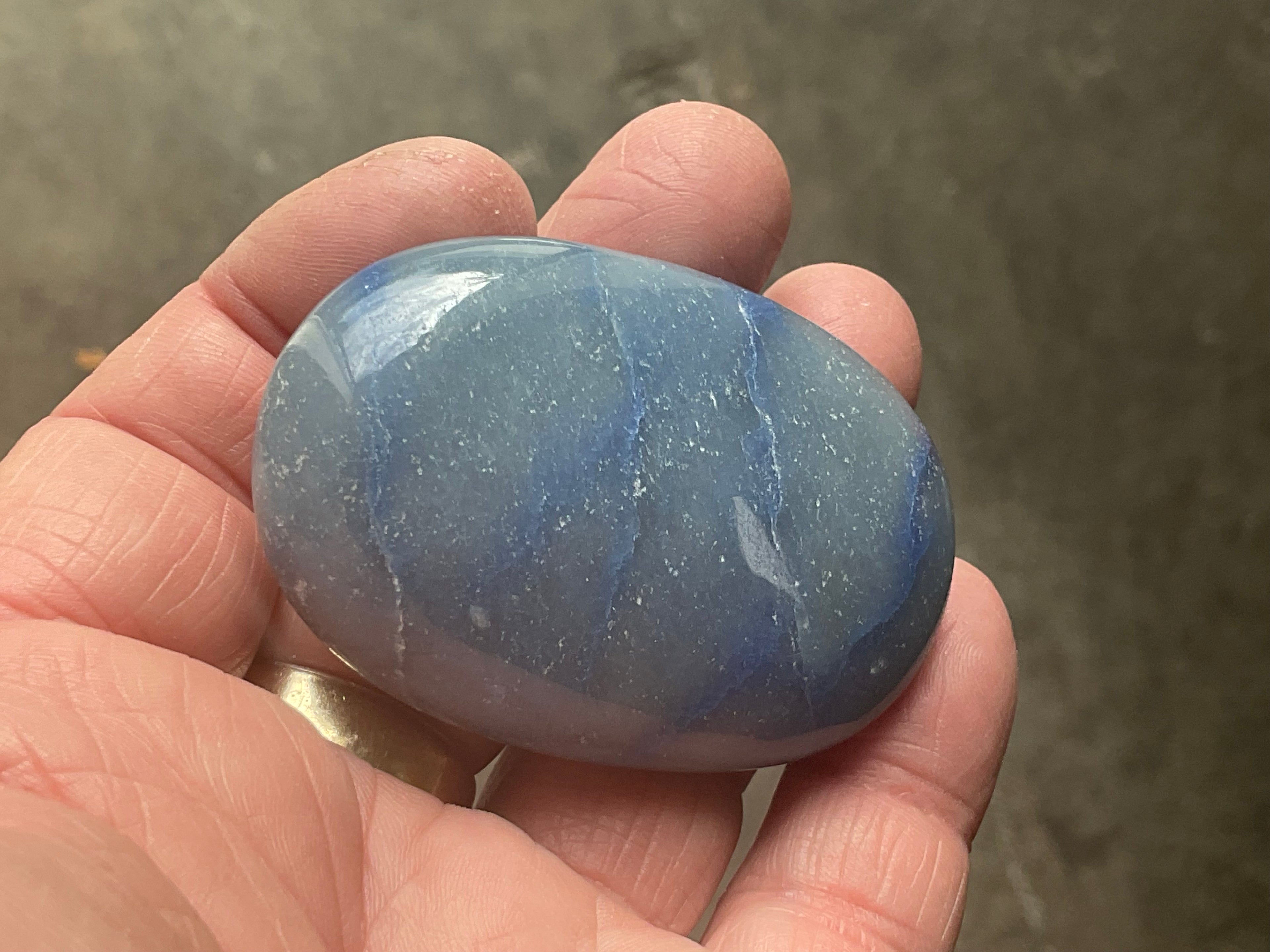 74g “Blue Vein Quartz” Palmstone