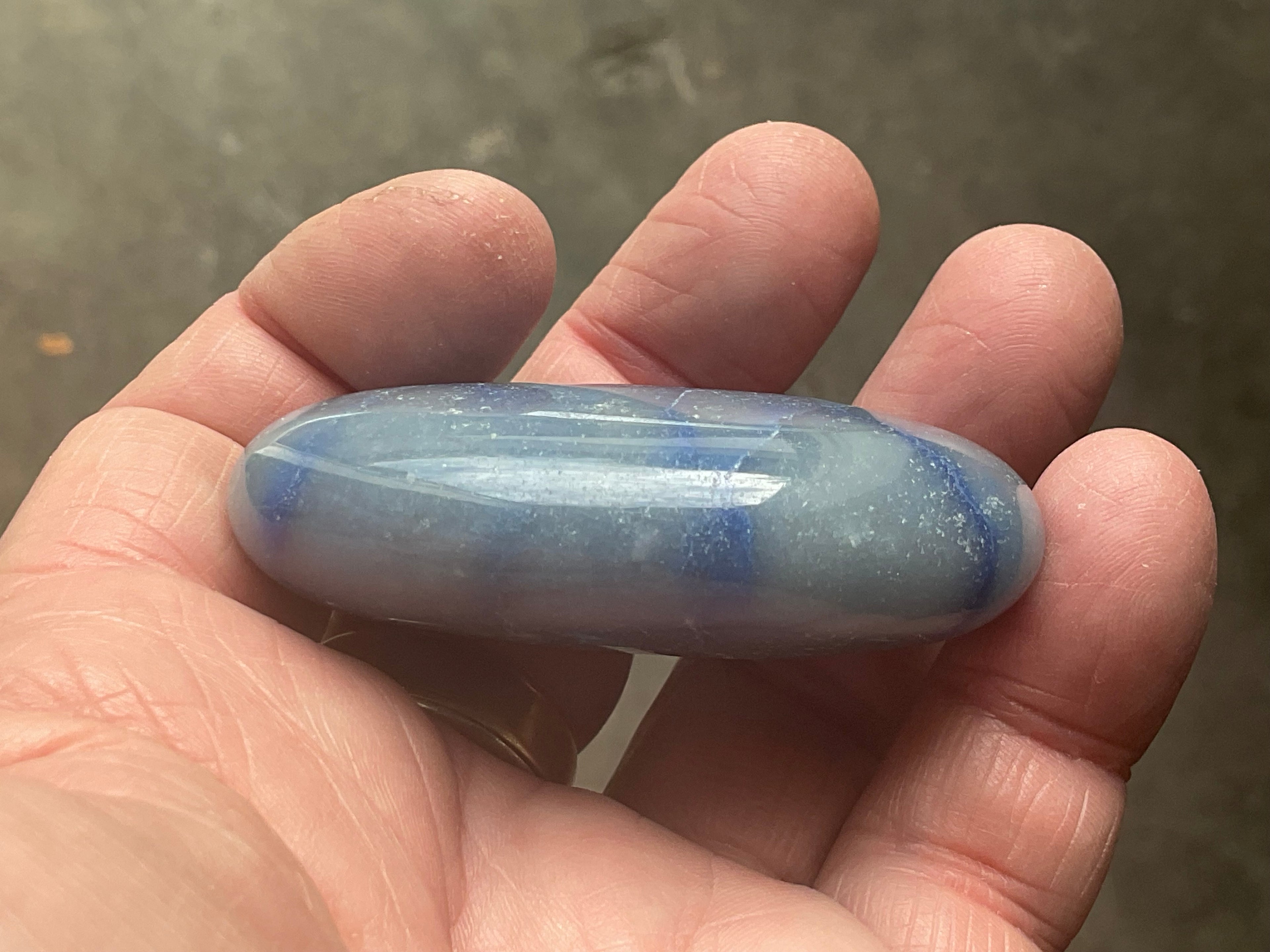 74g “Blue Vein Quartz” Palmstone