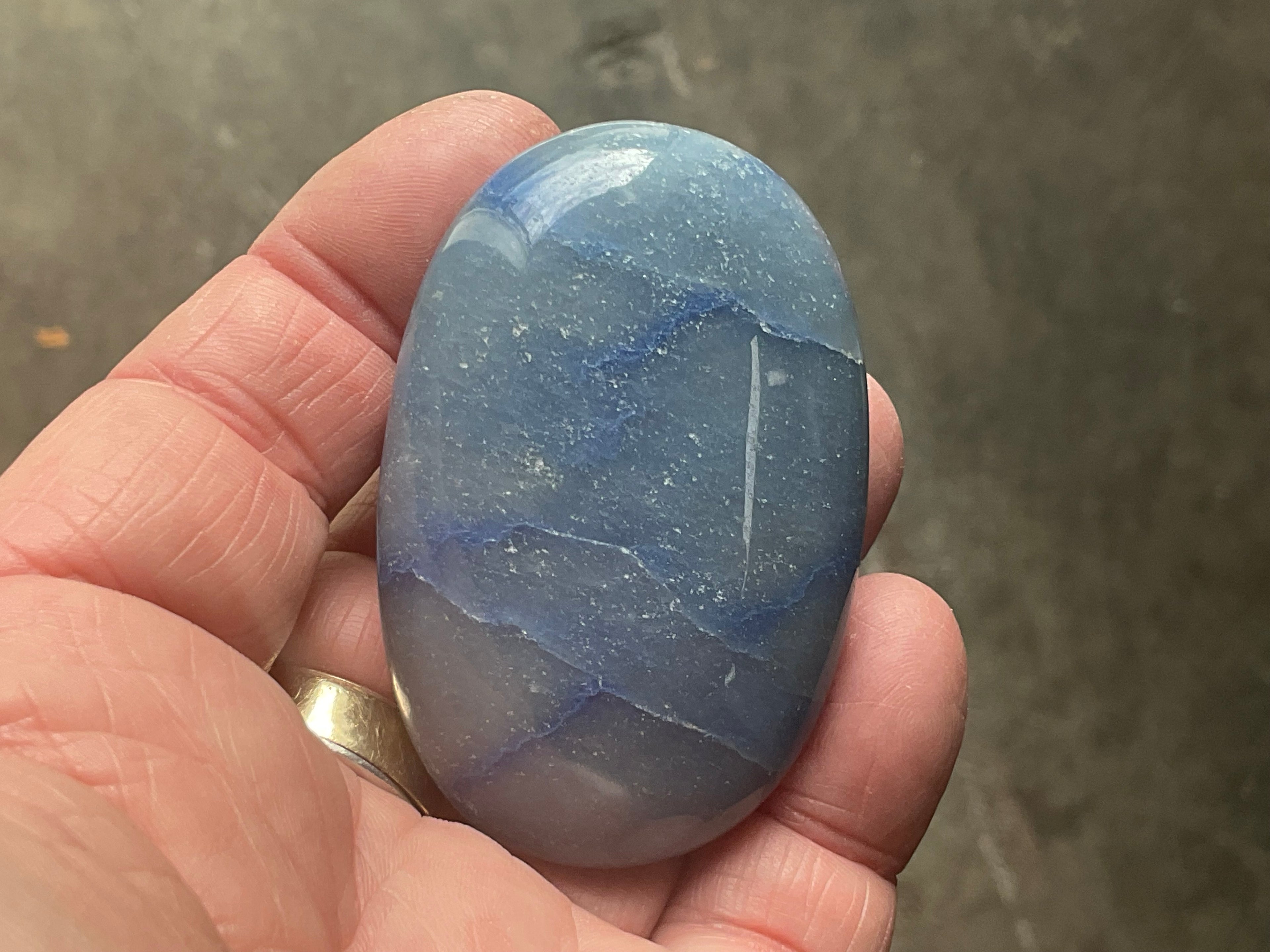 74g “Blue Vein Quartz” Palmstone
