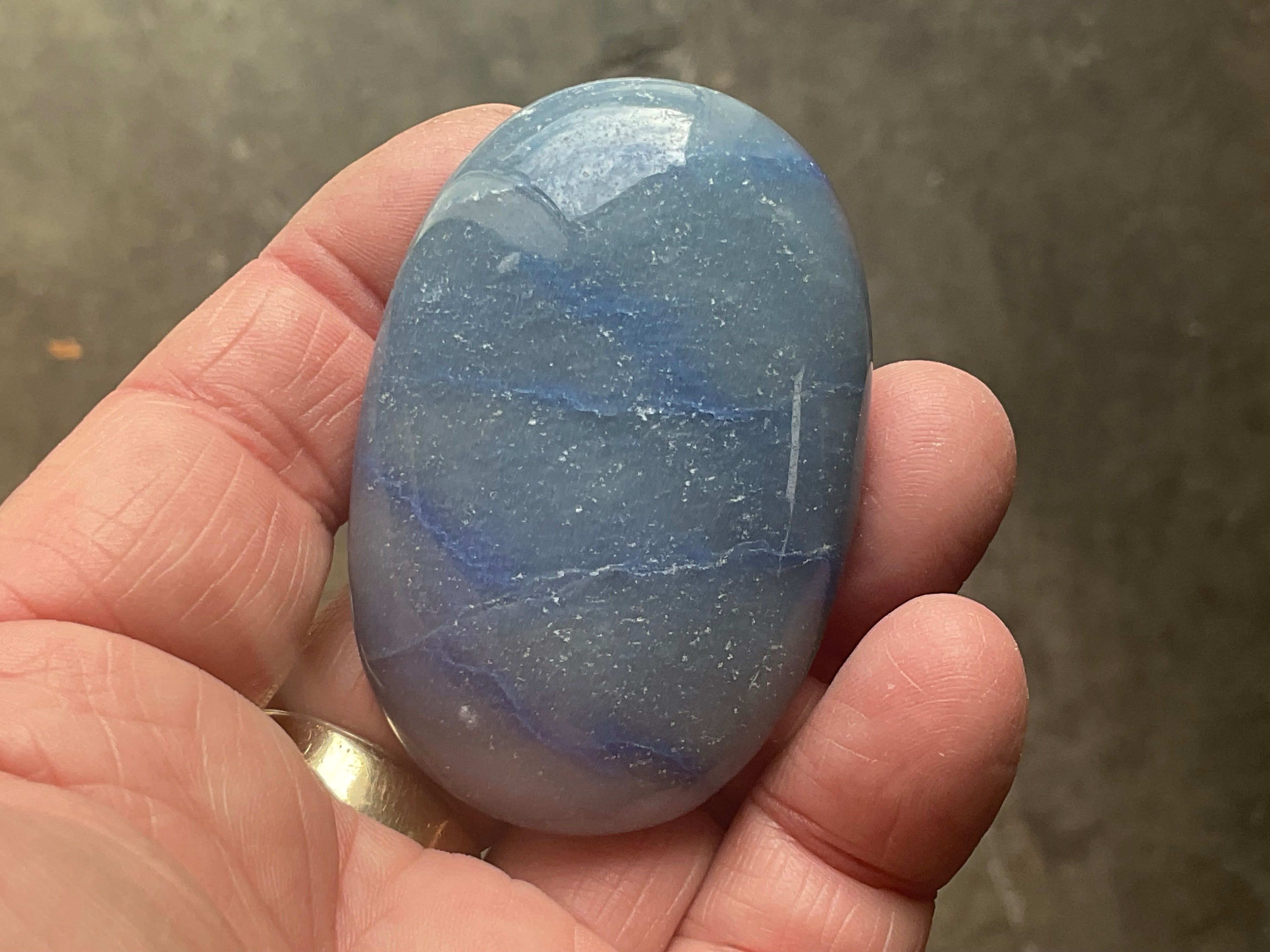 74g “Blue Vein Quartz” Palmstone