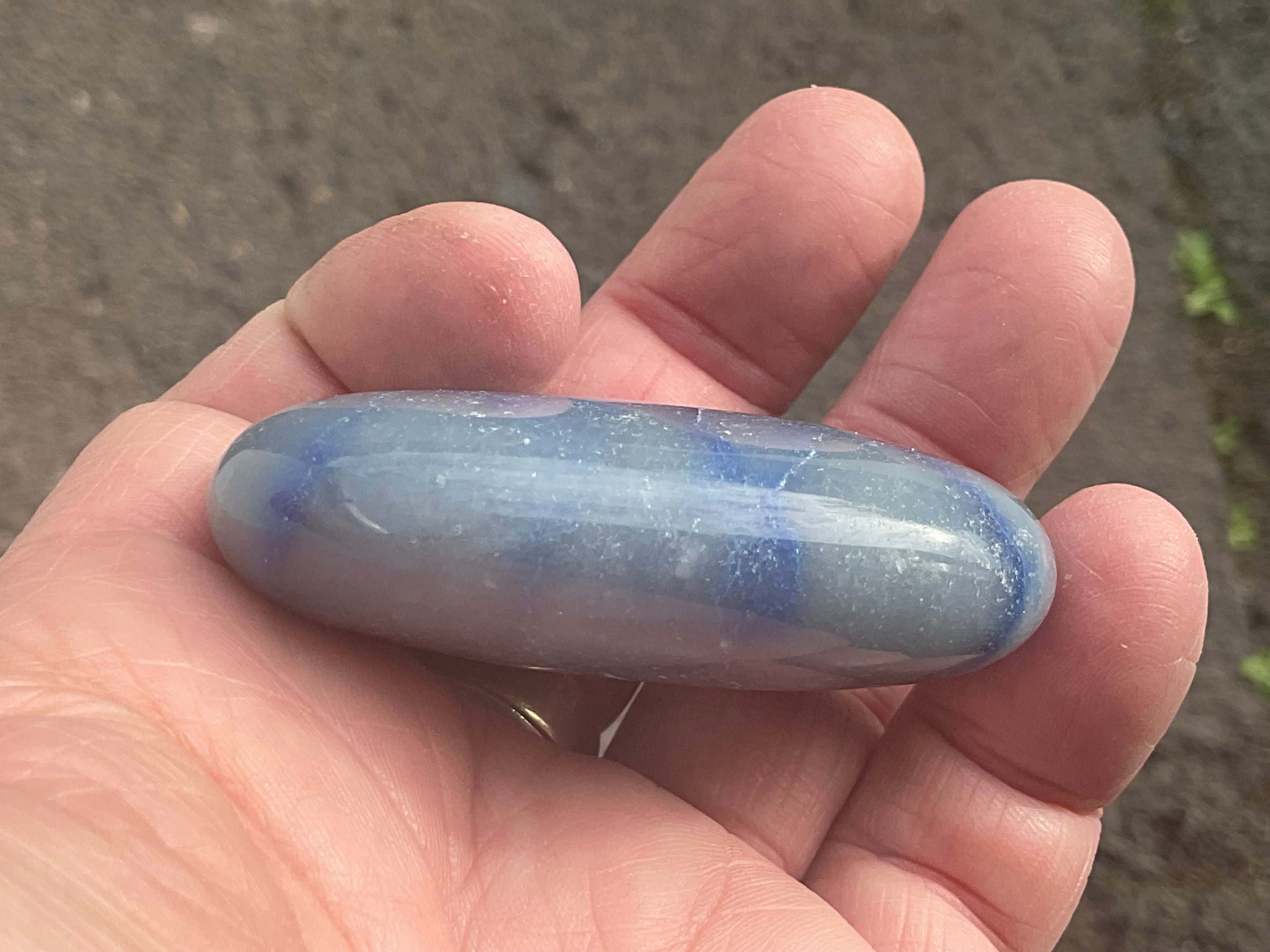 74g “Blue Vein Quartz” Palmstone