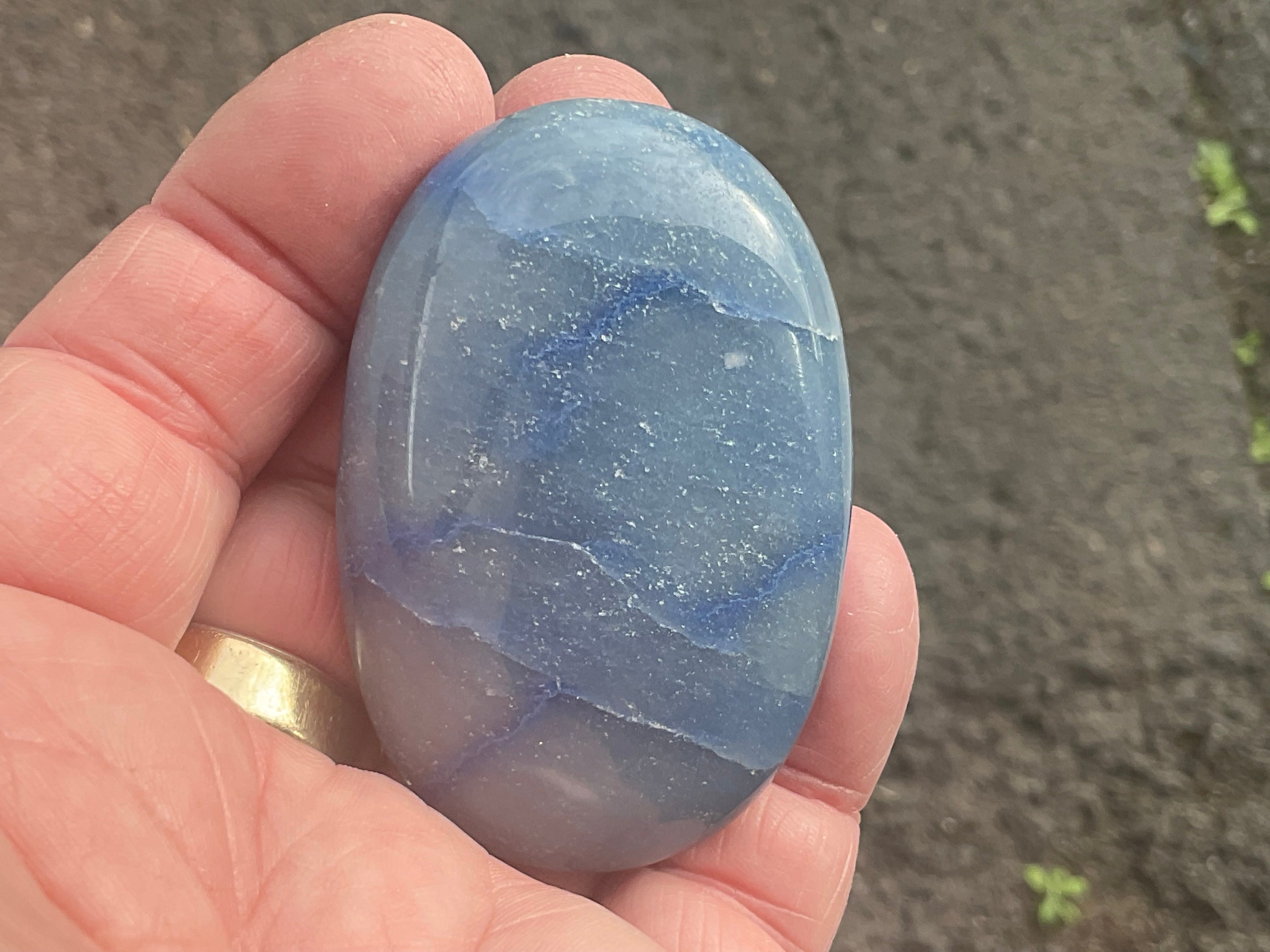 74g “Blue Vein Quartz” Palmstone