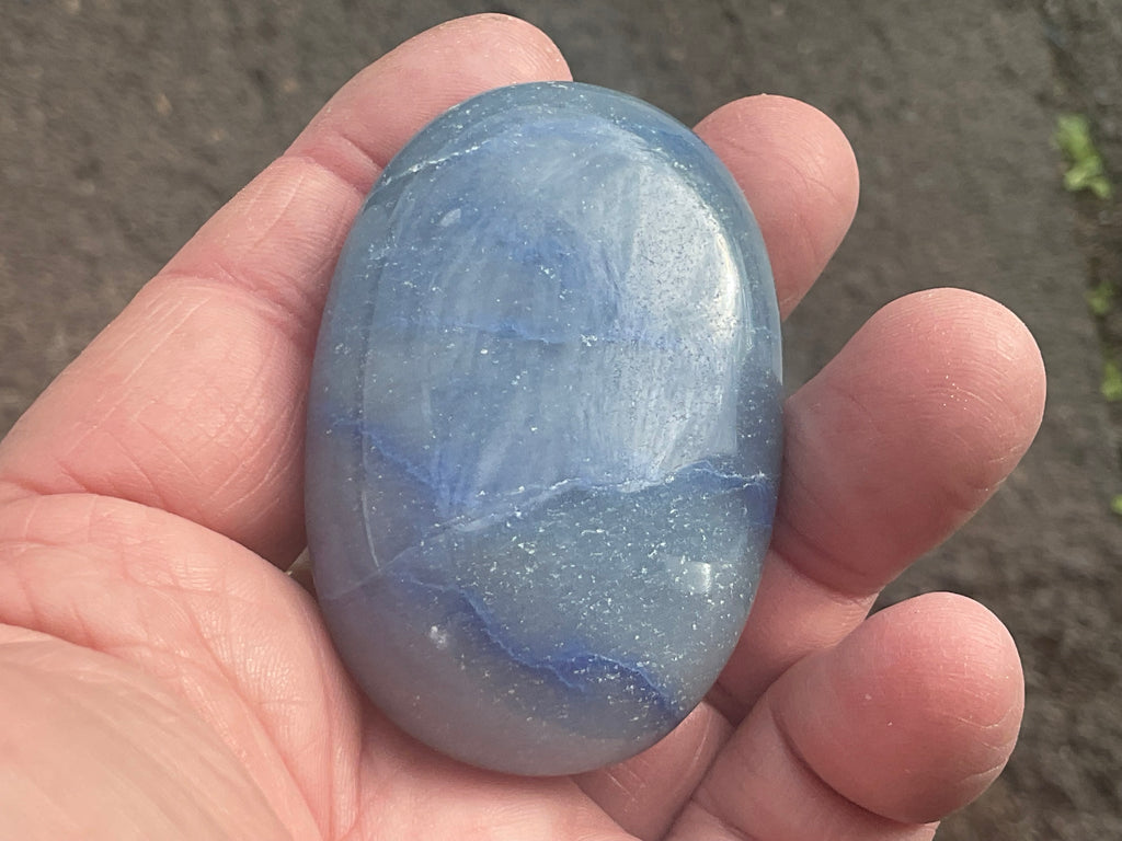 74g “Blue Vein Quartz” Palmstone