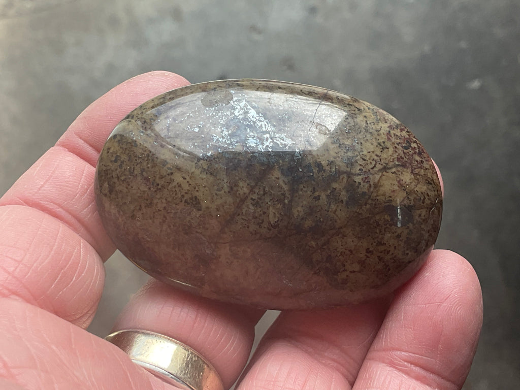 88g Jasper with Hematite Inclusions Palmstone