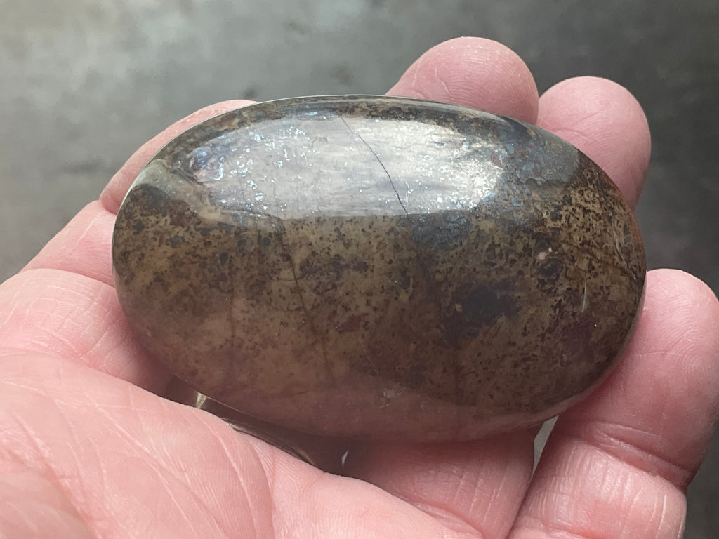 88g Jasper with Hematite Inclusions Palmstone