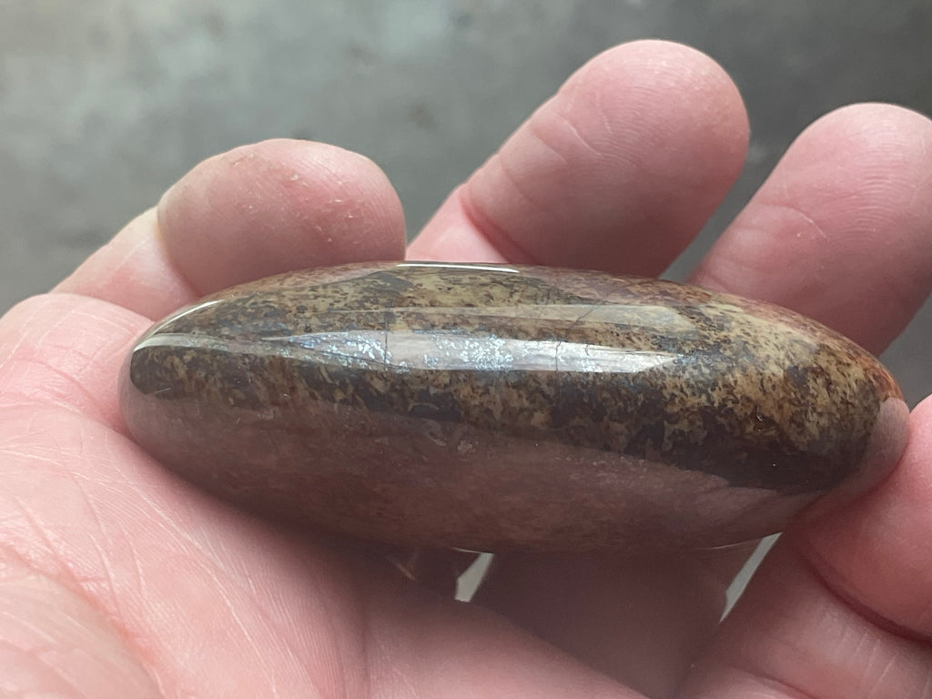 88g Jasper with Hematite Inclusions Palmstone