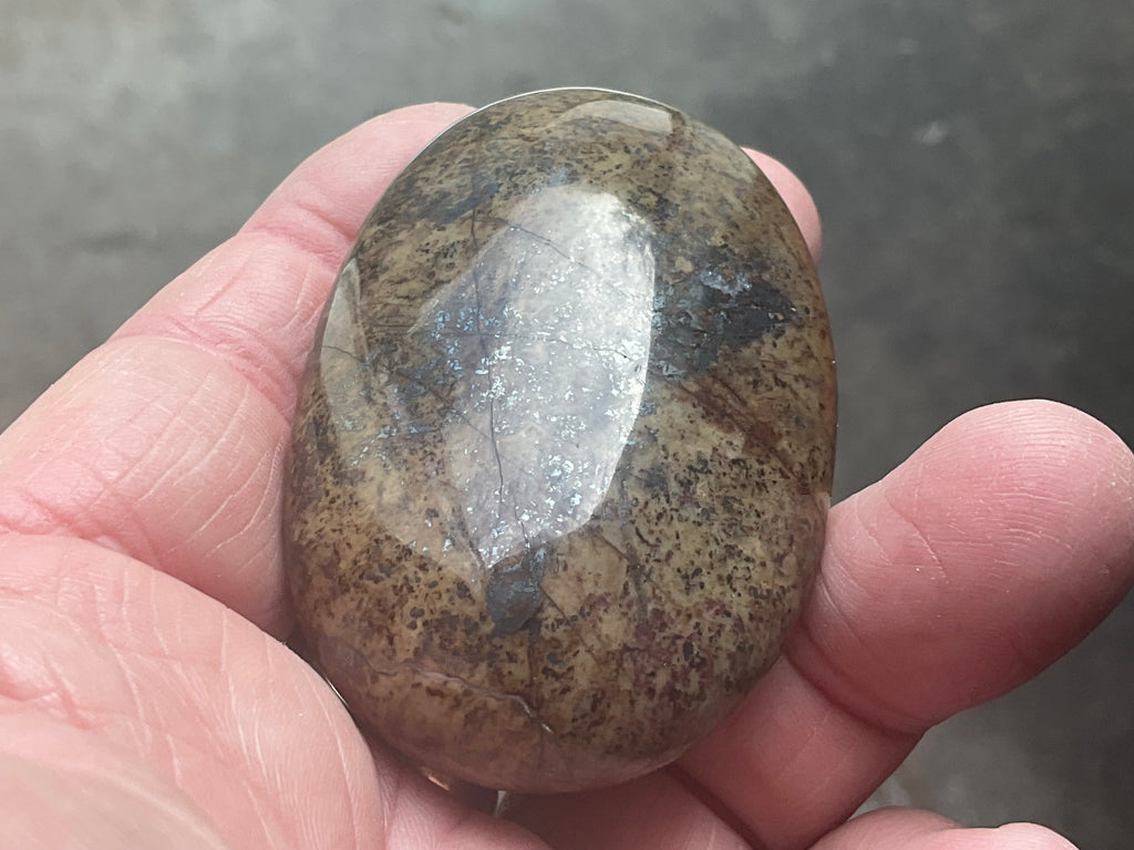 88g Jasper with Hematite Inclusions Palmstone
