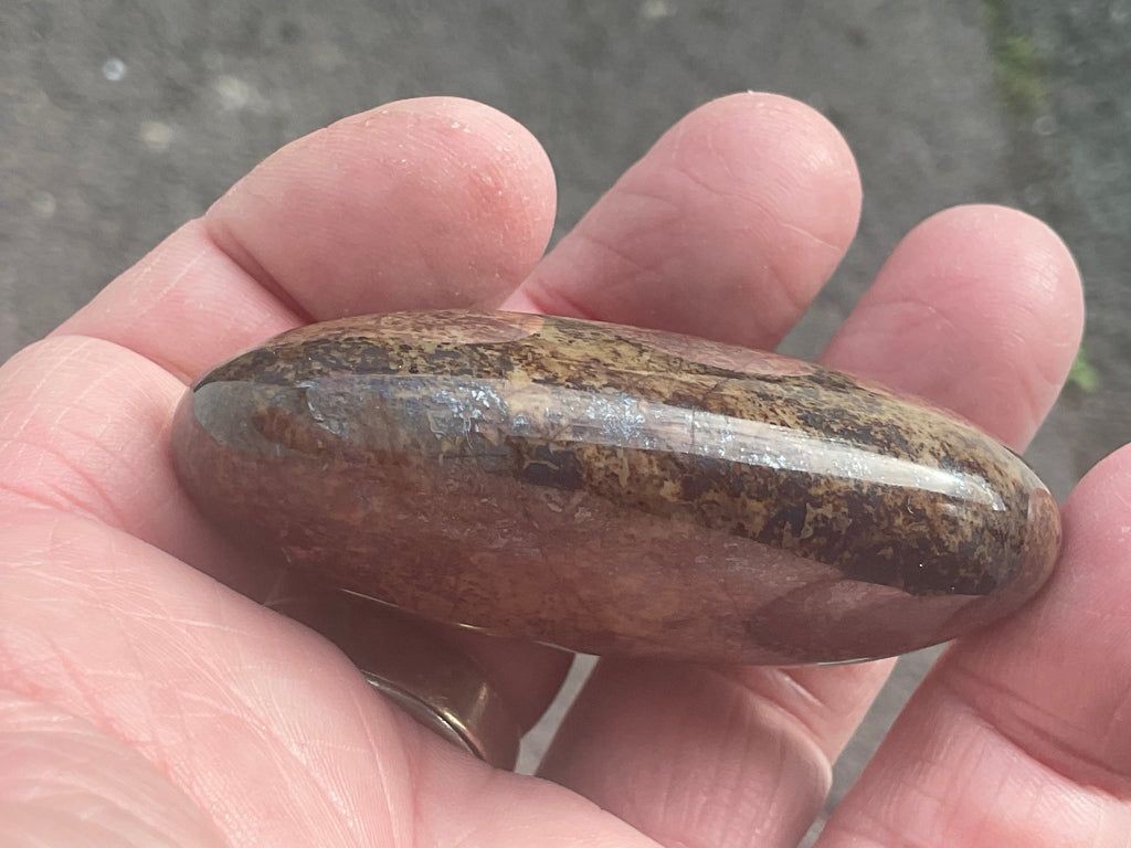 88g Jasper with Hematite Inclusions Palmstone