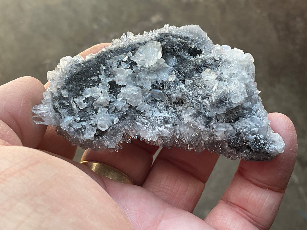 92g “Chrysanthemum Quartz” with Bladed Calcite Specimen A