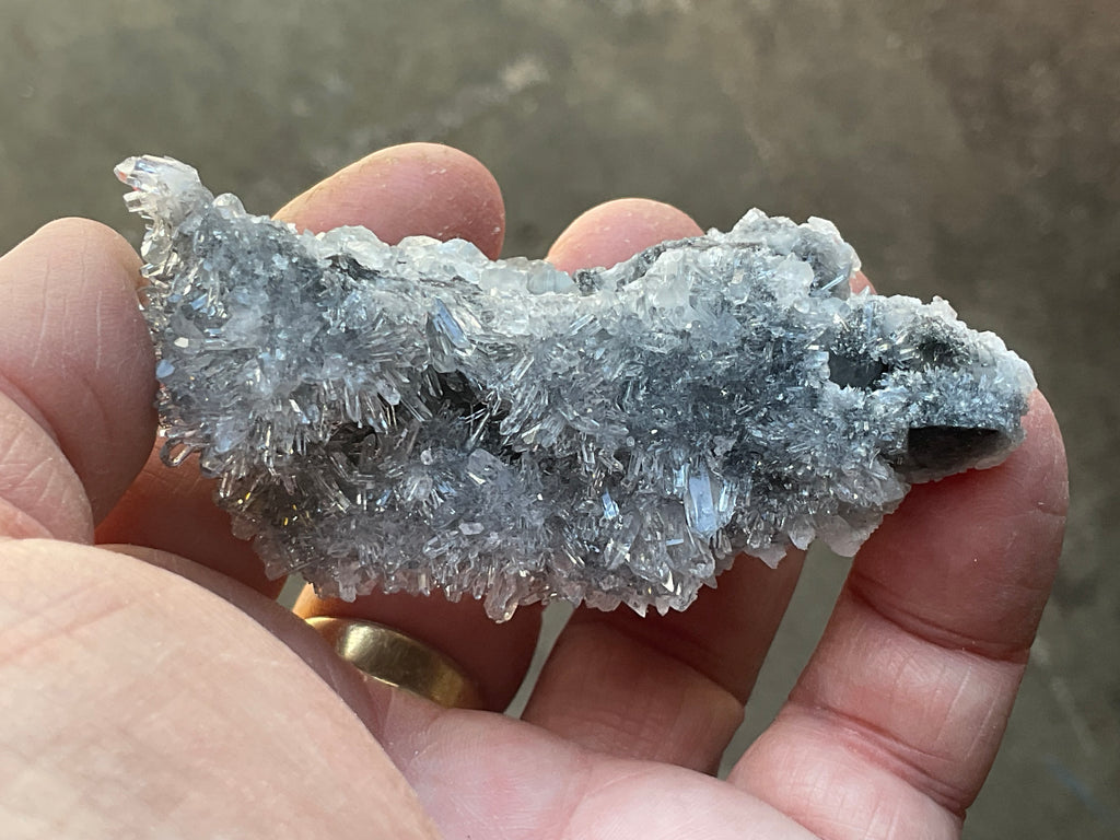 92g “Chrysanthemum Quartz” with Bladed Calcite Specimen A