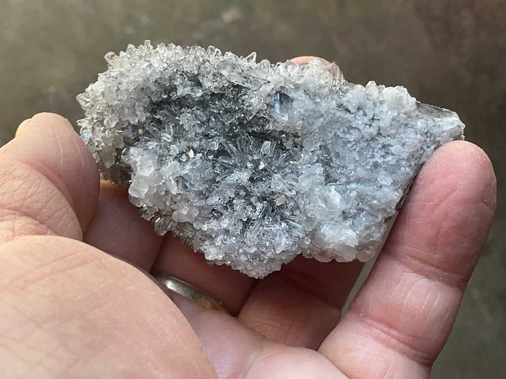 92g “Chrysanthemum Quartz” with Bladed Calcite Specimen A