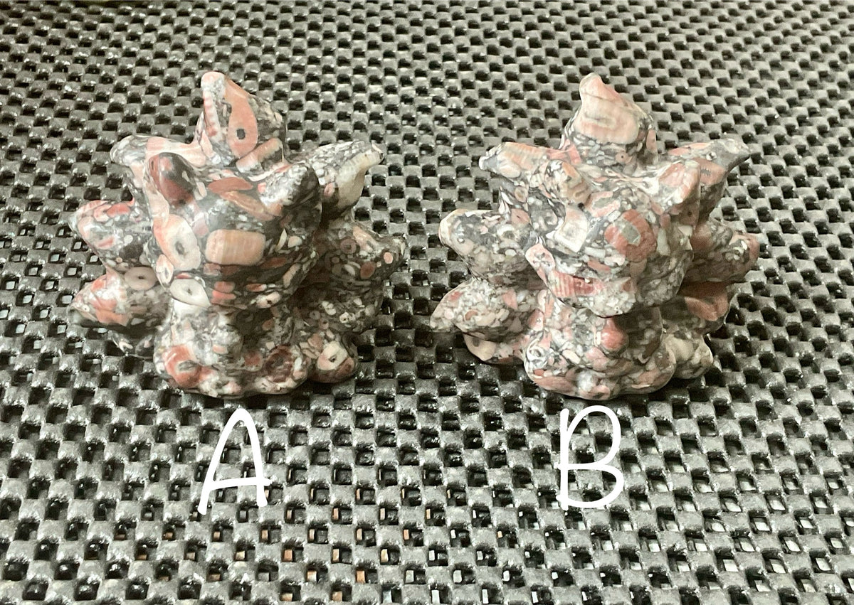 110g Crinoids in Marble Nine Tailed Fox Carving B