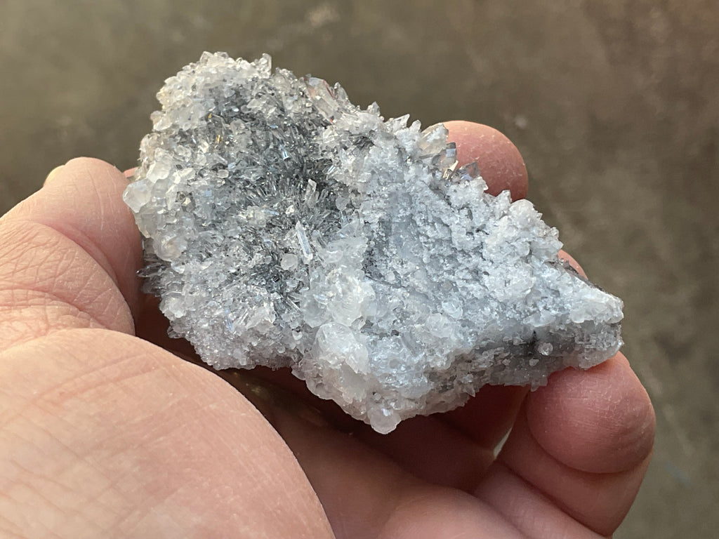 92g “Chrysanthemum Quartz” with Bladed Calcite Specimen A