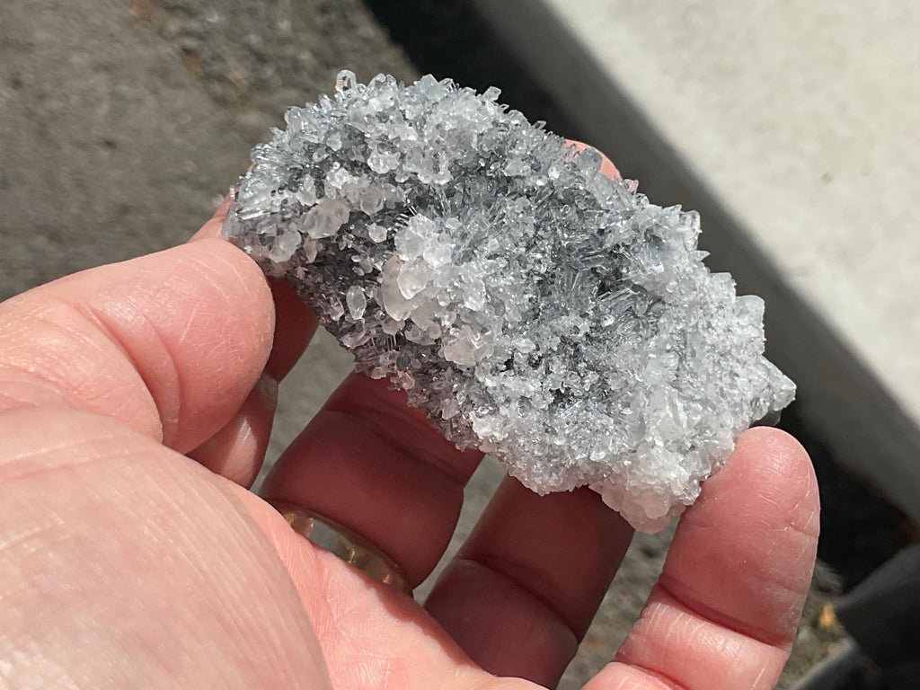 92g “Chrysanthemum Quartz” with Bladed Calcite Specimen A