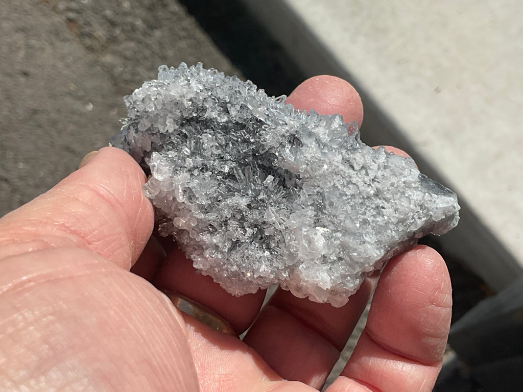 92g “Chrysanthemum Quartz” with Bladed Calcite Specimen A