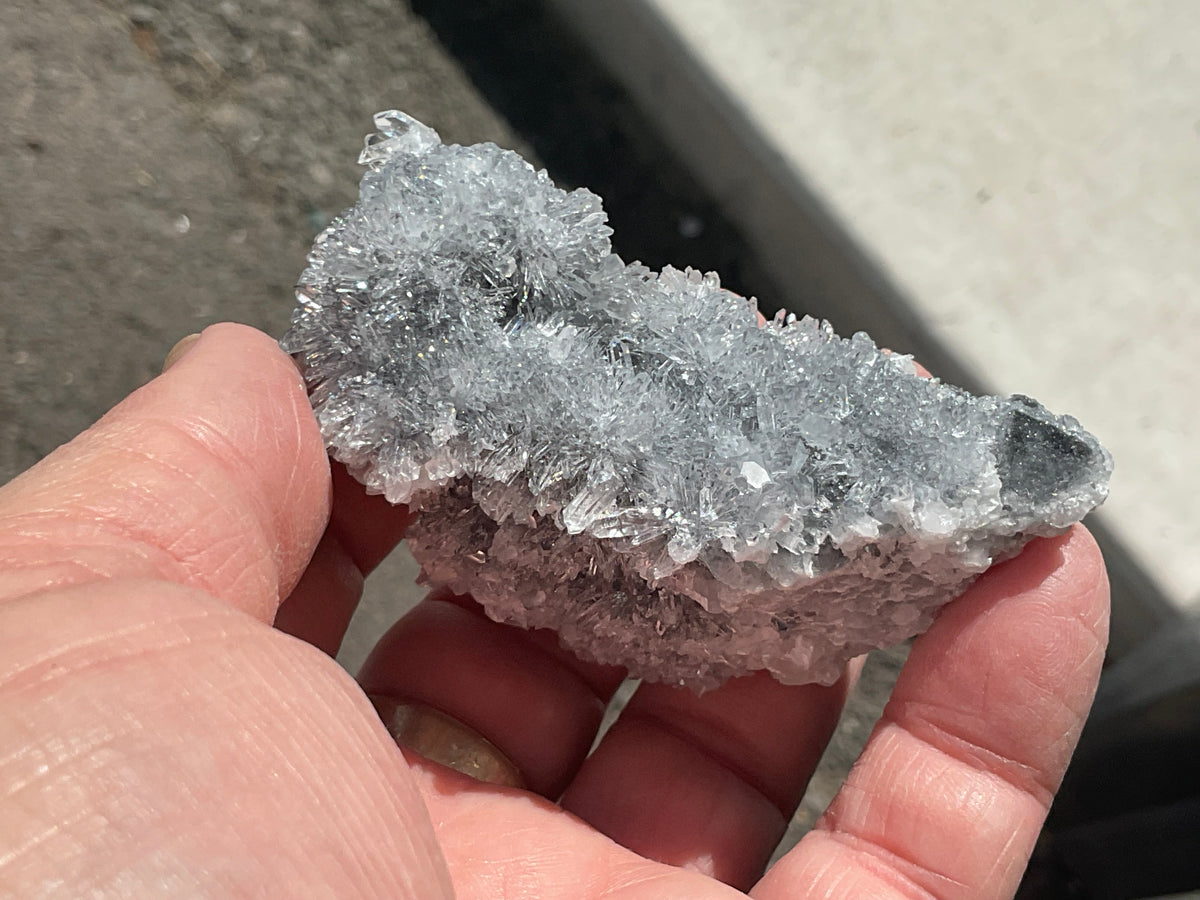 92g “Chrysanthemum Quartz” with Bladed Calcite Specimen A