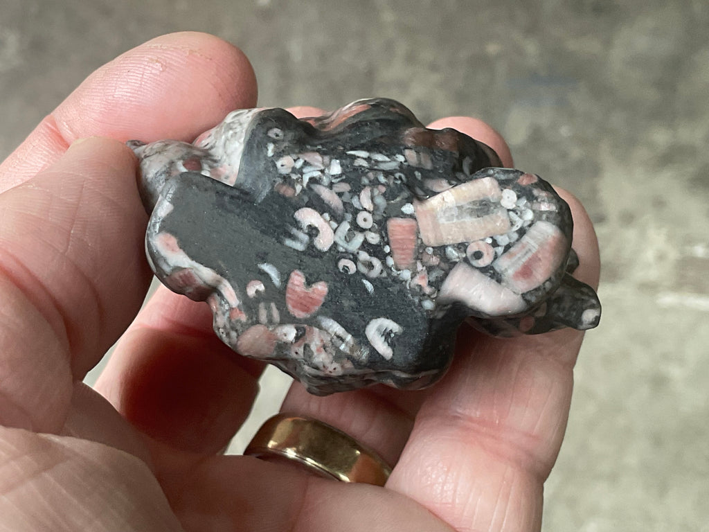 108g Crinoids in Marble Nine Tailed Fox Carving A