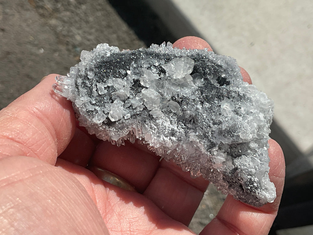 92g “Chrysanthemum Quartz” with Bladed Calcite Specimen A