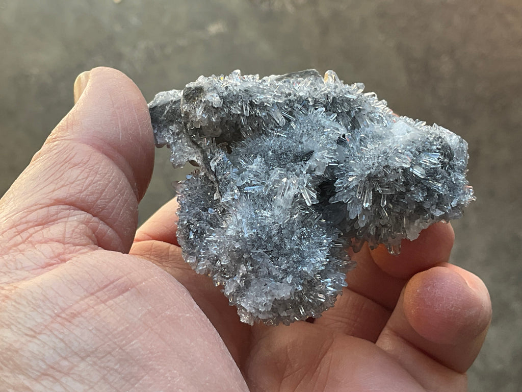 122g “Chrysanthemum Quartz” with Bladed Calcite Specimen B