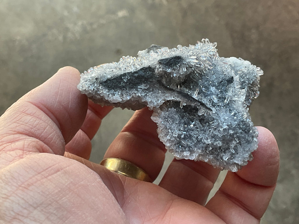 122g “Chrysanthemum Quartz” with Bladed Calcite Specimen B