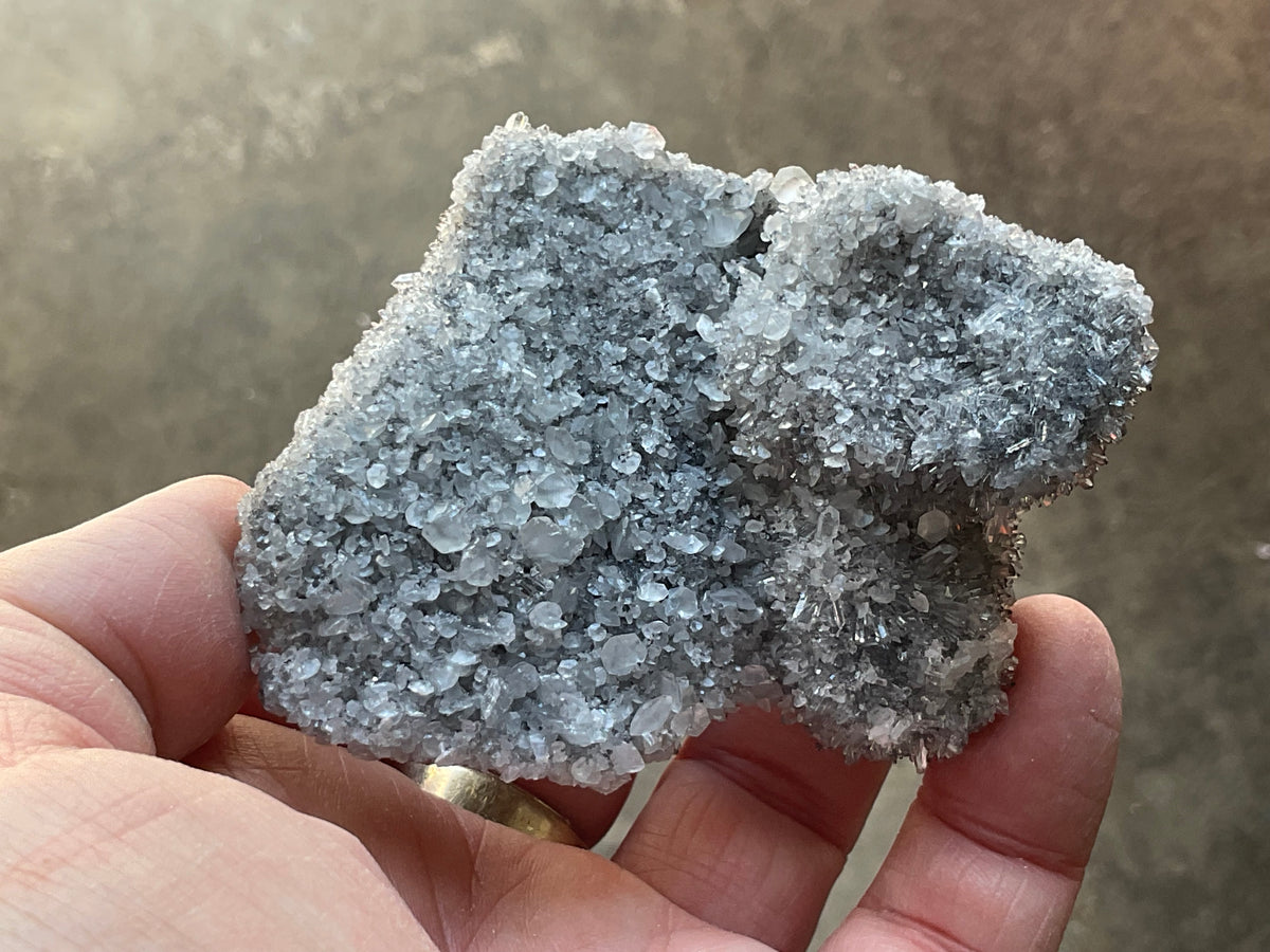 122g “Chrysanthemum Quartz” with Bladed Calcite Specimen B