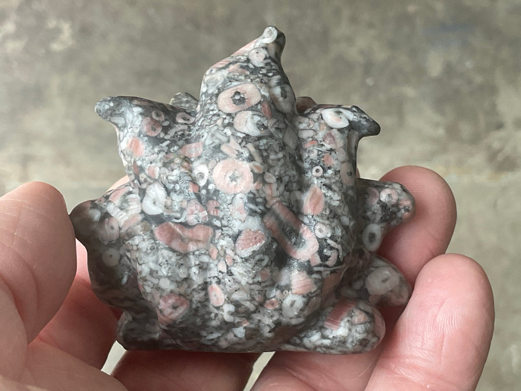 110g Crinoids in Marble Nine Tailed Fox Carving B