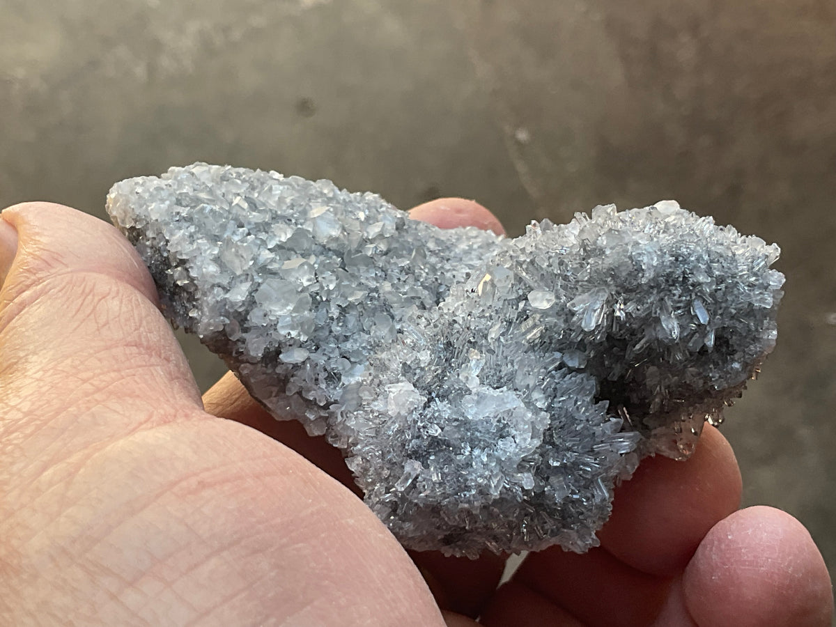 122g “Chrysanthemum Quartz” with Bladed Calcite Specimen B