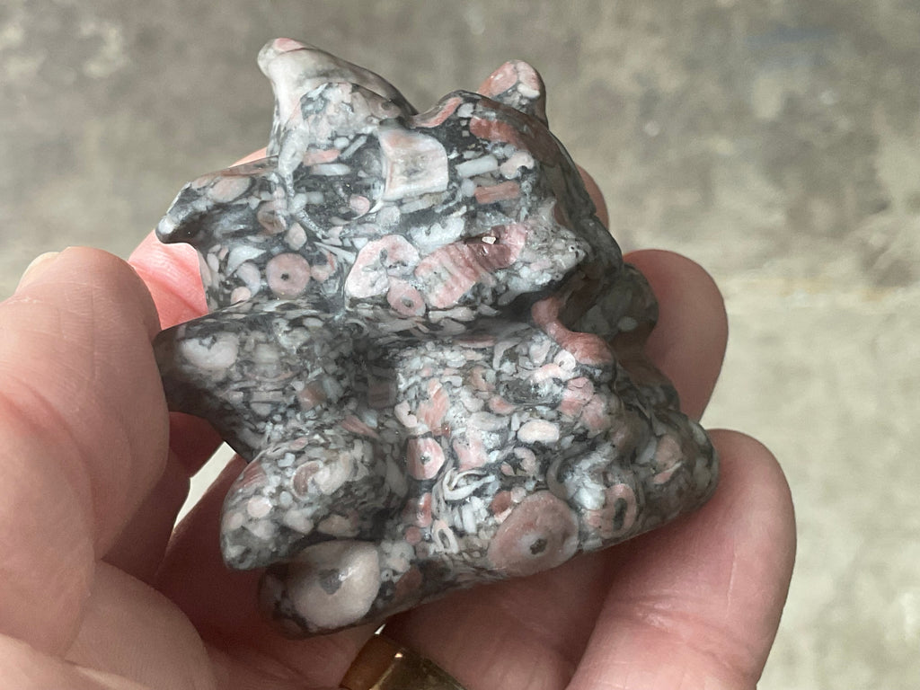 110g Crinoids in Marble Nine Tailed Fox Carving B