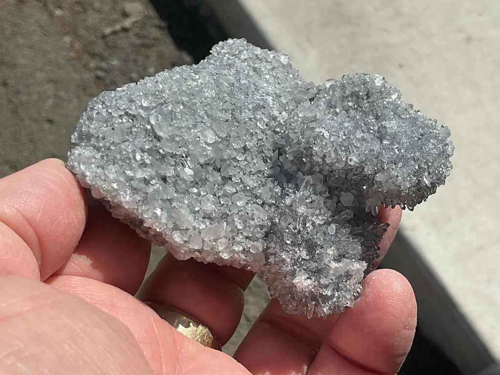 122g “Chrysanthemum Quartz” with Bladed Calcite Specimen B