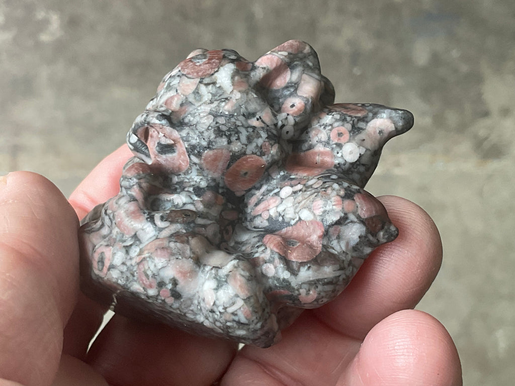 110g Crinoids in Marble Nine Tailed Fox Carving B
