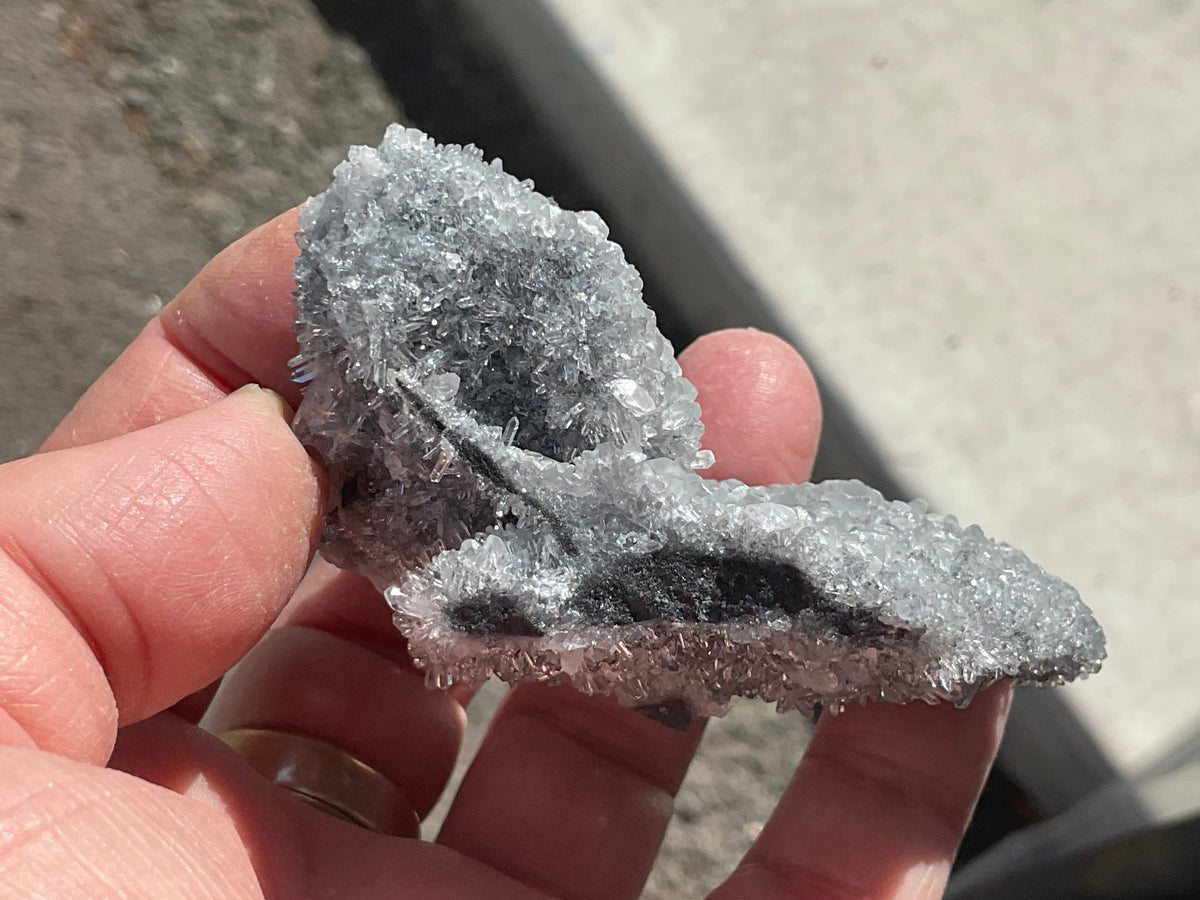122g “Chrysanthemum Quartz” with Bladed Calcite Specimen B