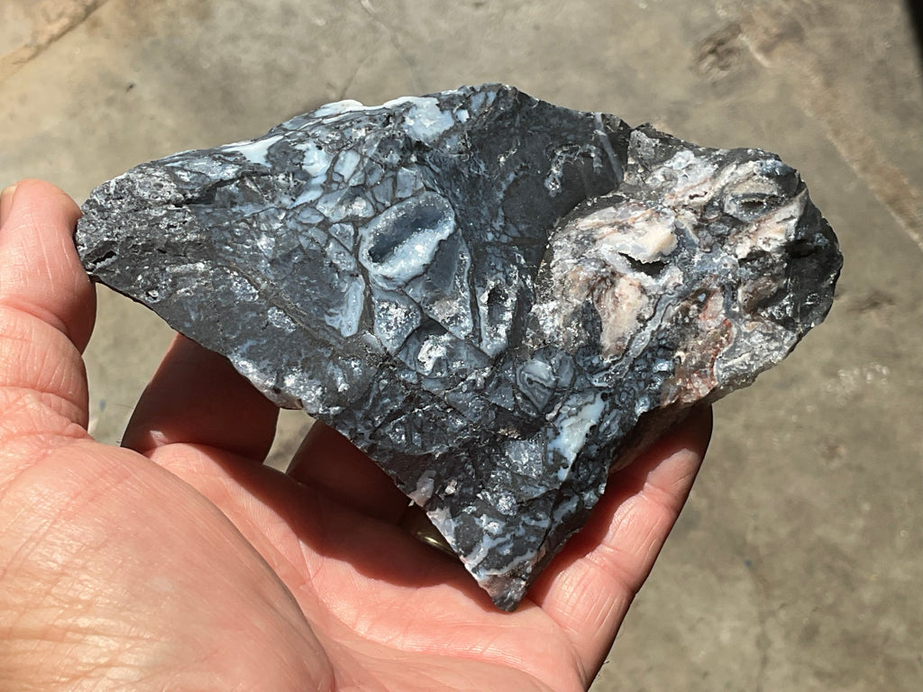 474g Sardonyx Rough with Quartz Vugs Specimen