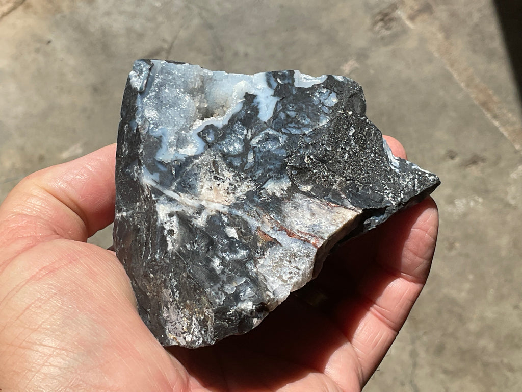 474g Sardonyx Rough with Quartz Vugs Specimen