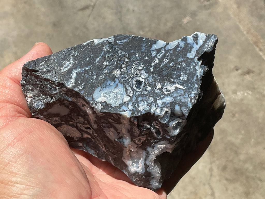 474g Sardonyx Rough with Quartz Vugs Specimen