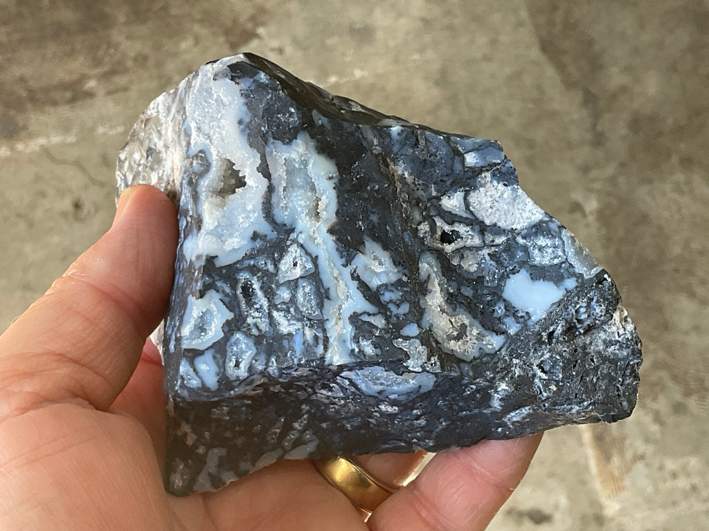 474g Sardonyx Rough with Quartz Vugs Specimen