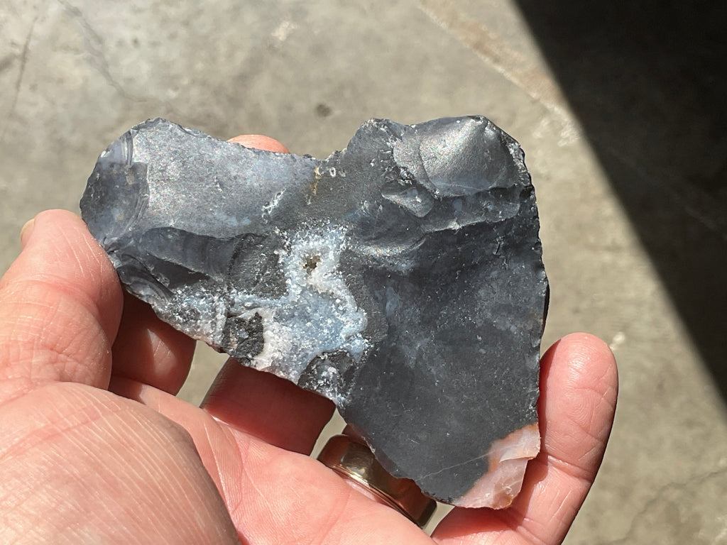 152g Sardonyx Rough with Quartz Vug Specimen
