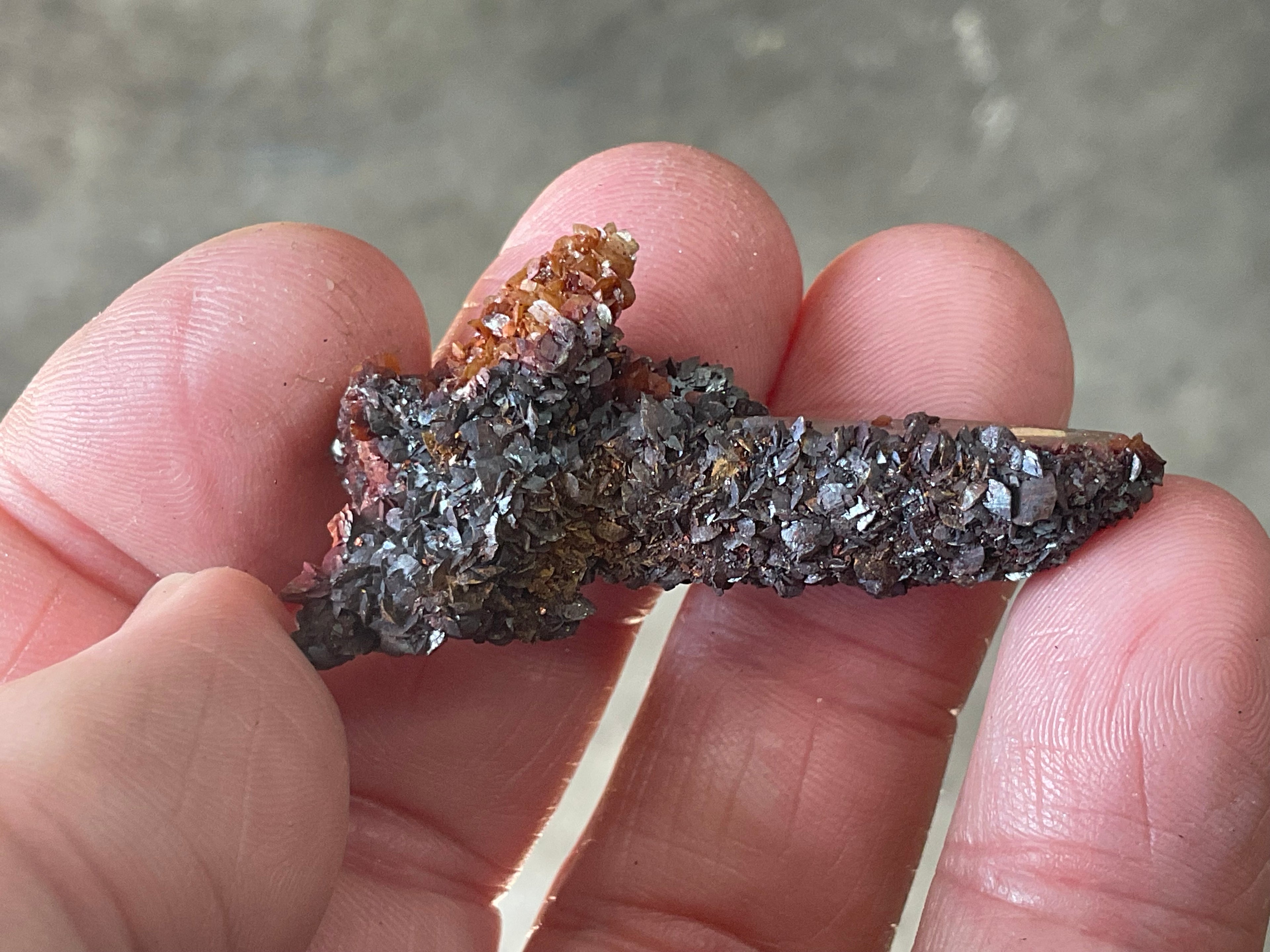 10g Double Terminated Self Healer Rose Hematite Coated Quartz Specimen