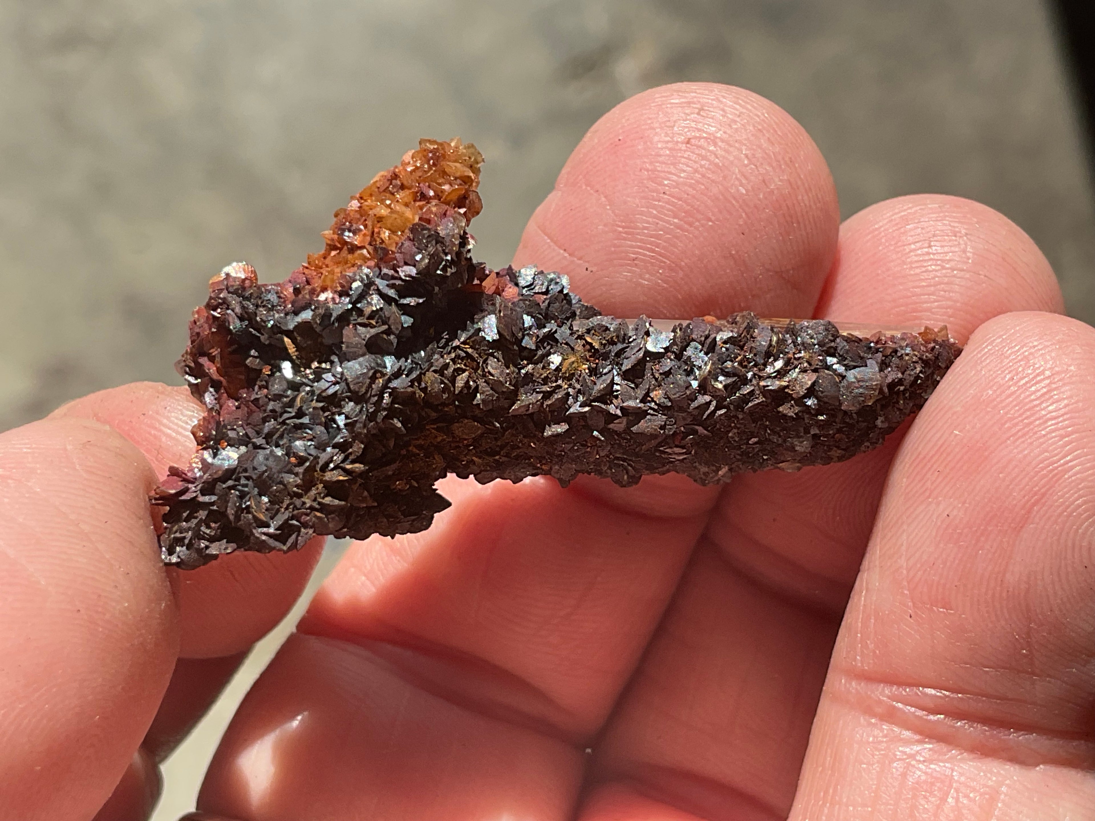 10g Double Terminated Self Healer Rose Hematite Coated Quartz Specimen