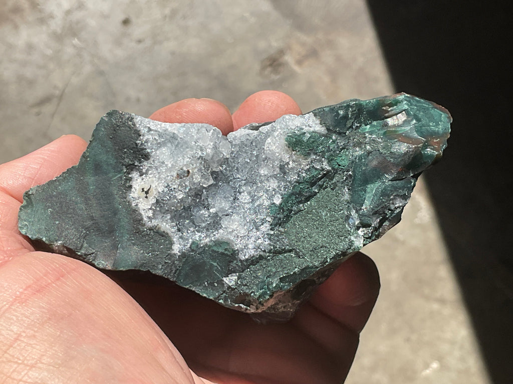 296g Indian Bloodstone with Quartz Vug