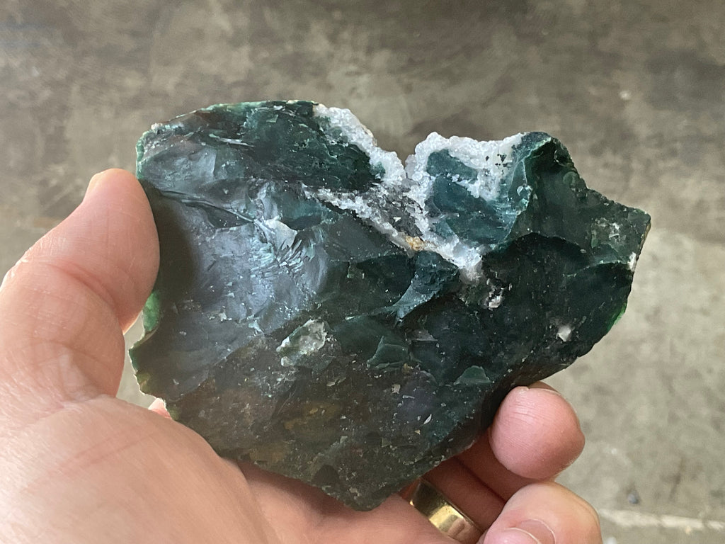 296g Indian Bloodstone with Quartz Vug