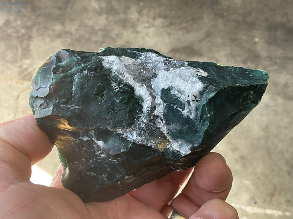 296g Indian Bloodstone with Quartz Vug