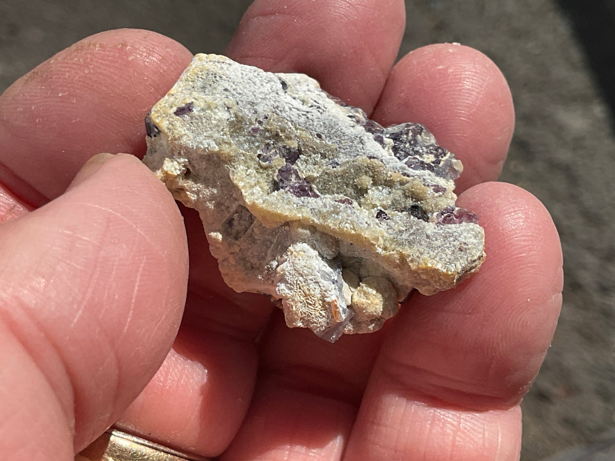 16g Phantom Cubic Fluorite with Calcite and Siderite Specimen 1A