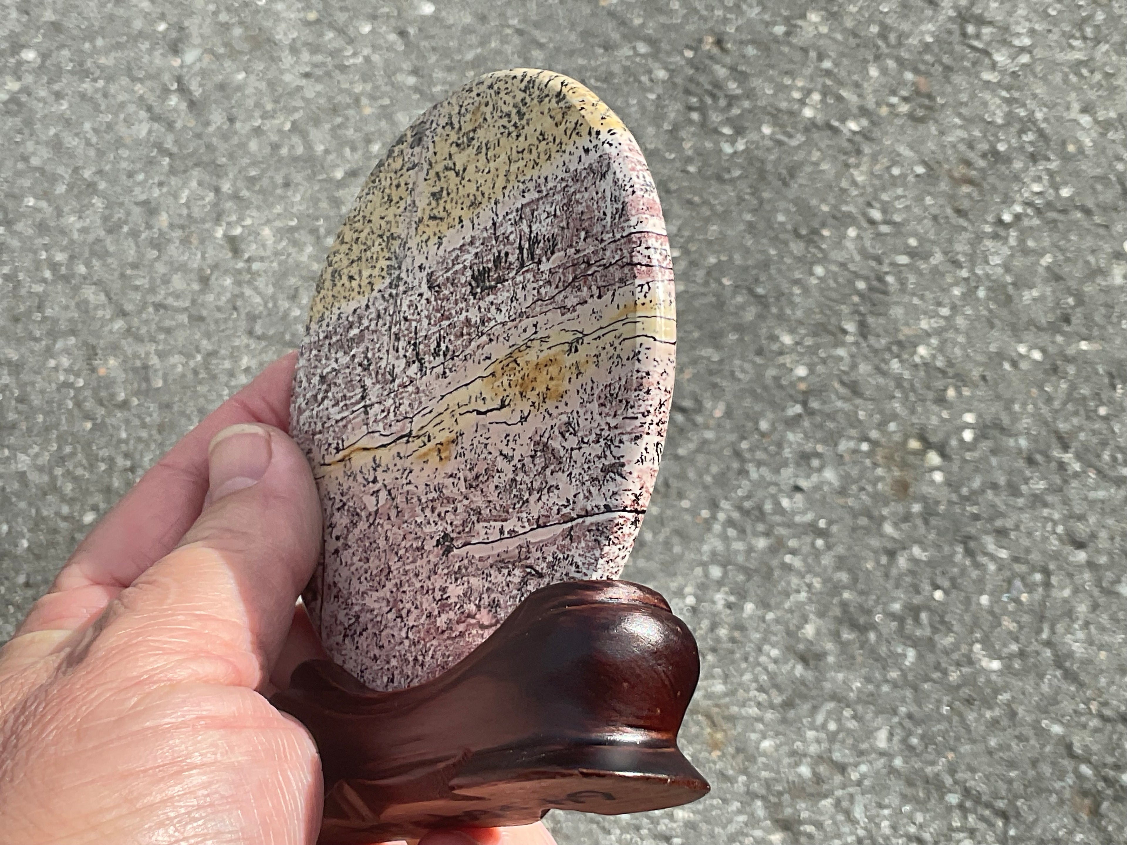 136g “Chinese Picture Jasper” display piece A