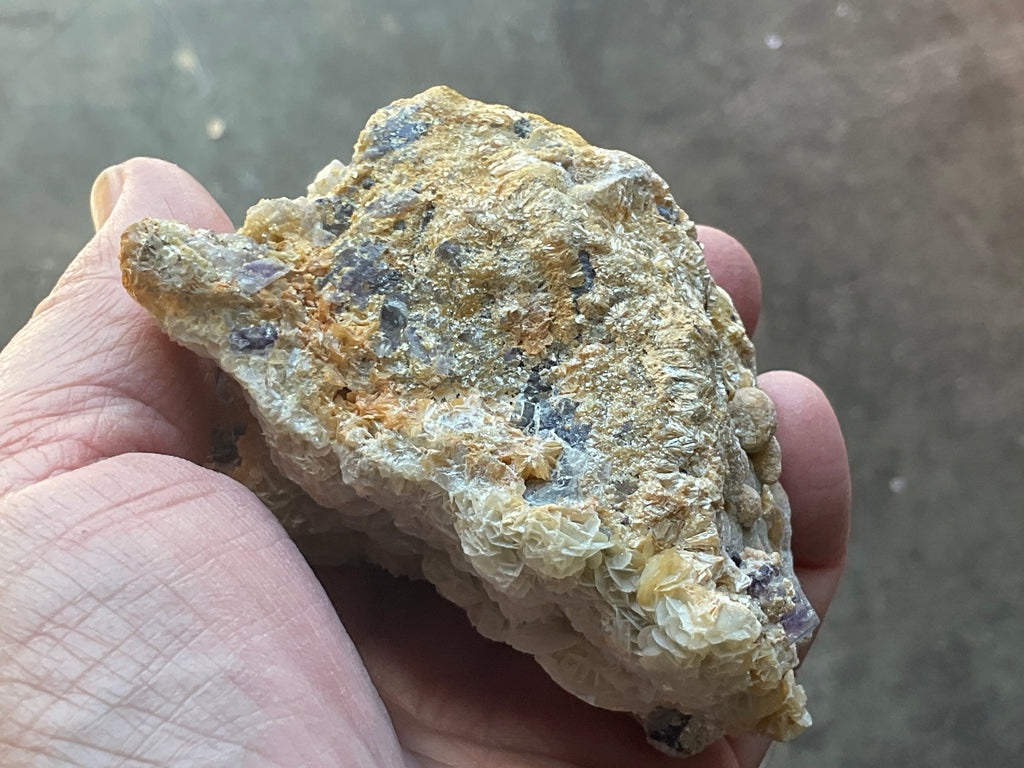 368g Phantom Cubic Fluorite with Calcite and Siderite Specimen 2C