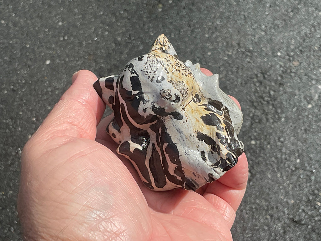 234g Chinese Picture Jasper 9 Tailed Fox Carving A