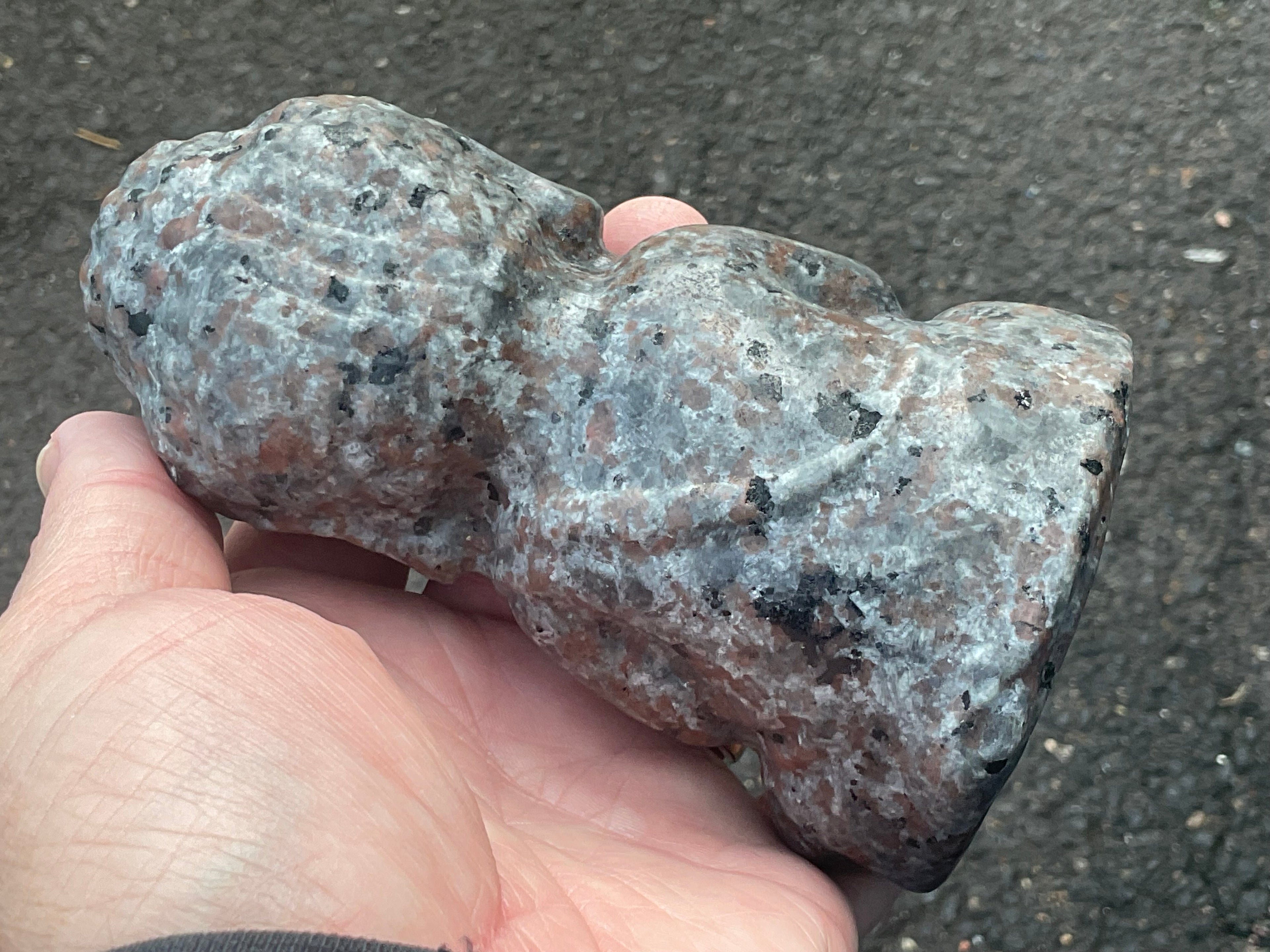 608g Syenite with Sodalite (Yooperlite) Buddha Carving B