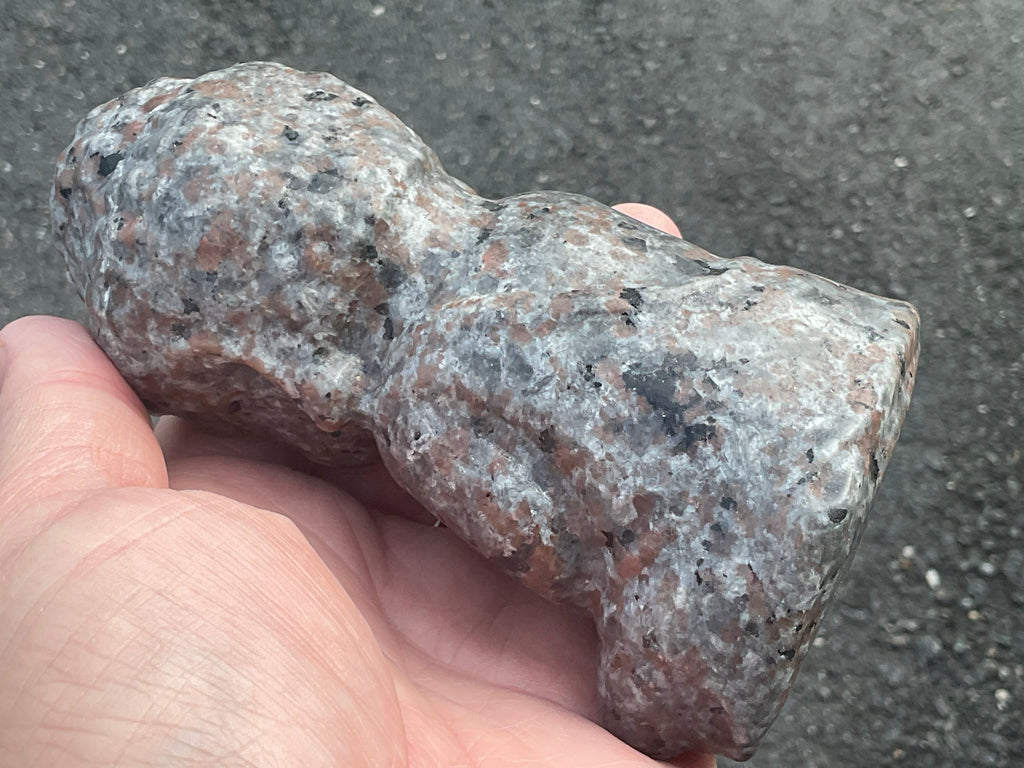 608g Syenite with Sodalite (Yooperlite) Buddha Carving B