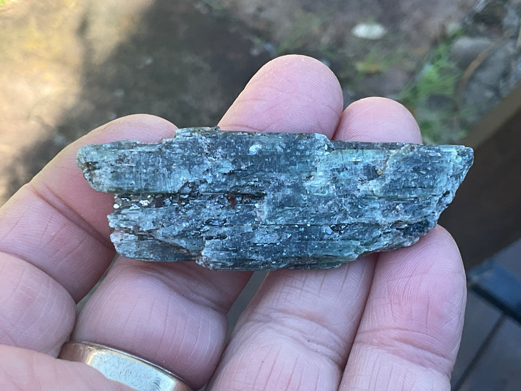 24g Dark Green Pakistan Kyanite + Rough 6A