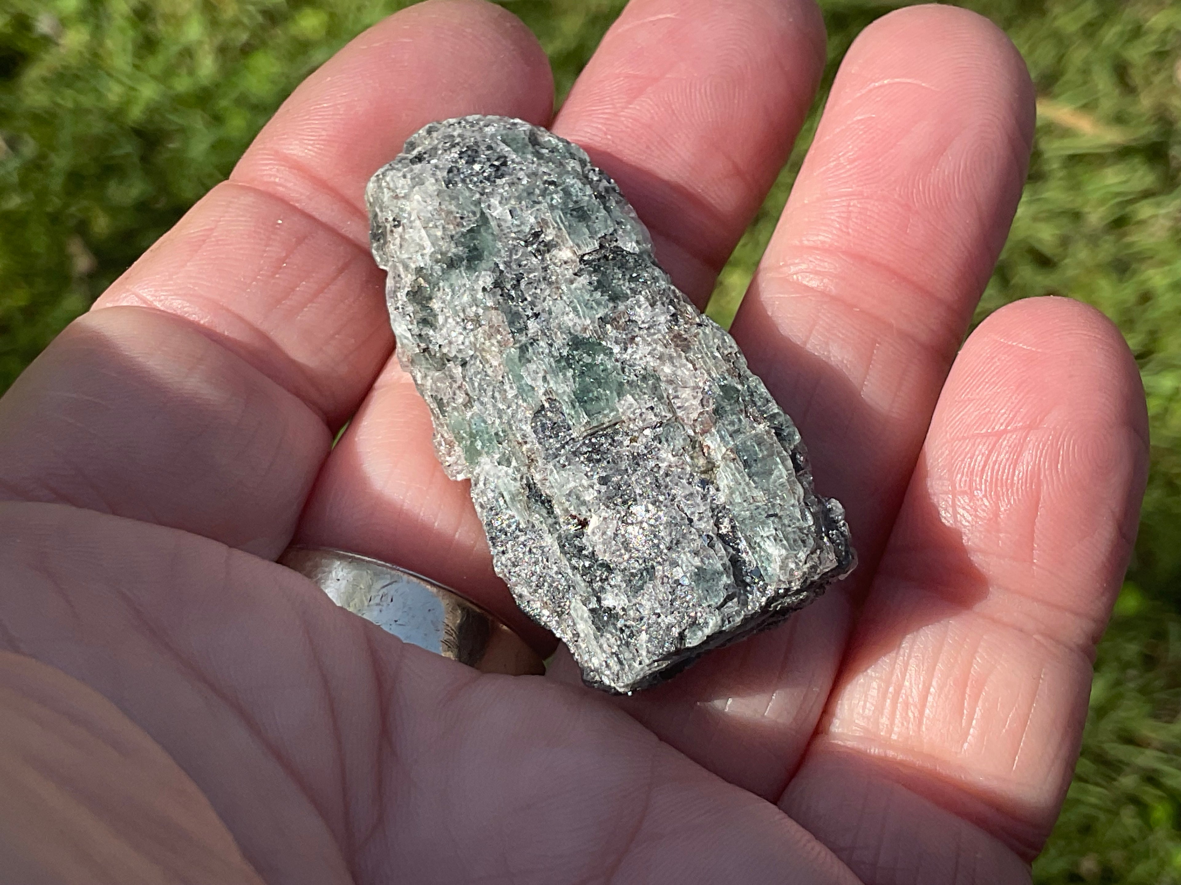 24g Dark Green Pakistan Kyanite + Rough 6C